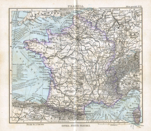 Perthes. Atlas portátil (1894)
8. Francia