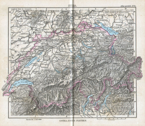 Perthes. Atlas portátil (1894)
11. Suiza