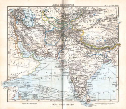 Perthes. Atlas portátil (1894)
17. Asia Sudoeste