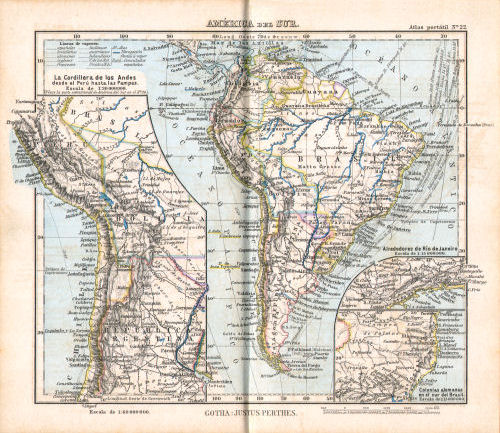 Perthes. Atlas portátil (1894)
22. América del Sur