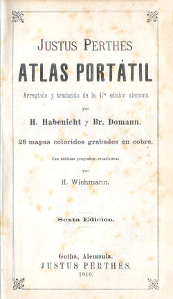 Perthes. Atlas portátil (1910)
Titelpagina / Title page