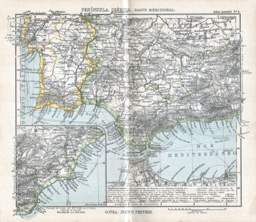 Perthes. Atlas portátil (1910)
6. Península Ibérica, Parte meridional