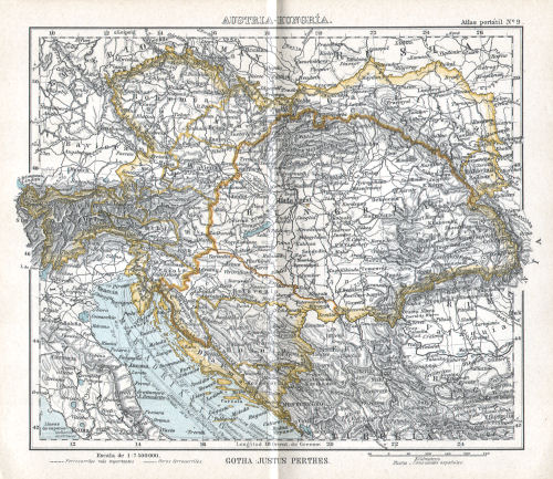 Perthes. Atlas portátil (1910)
9. Austria-Hungría