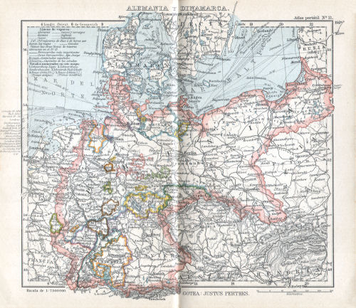 Perthes. Atlas portátil (1910)
11. Alemania y Dinamarca