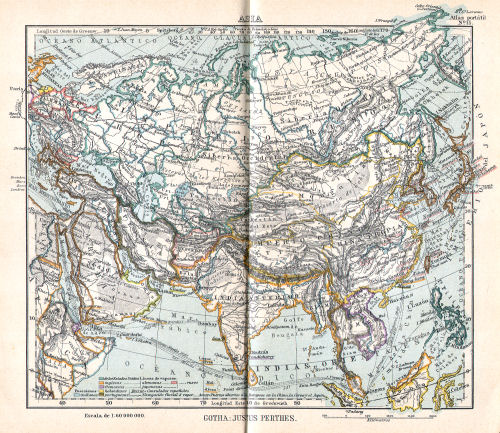 Perthes. Atlas portátil (1910)
15. Asia