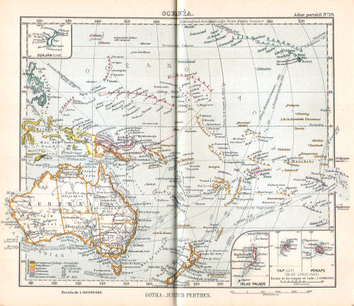 Perthes. Atlas portátil (1910)
20. Oceanía