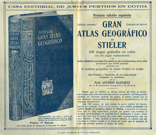Perthes. Atlas portátil (1921)
Schutblad voorin / Front endpaper