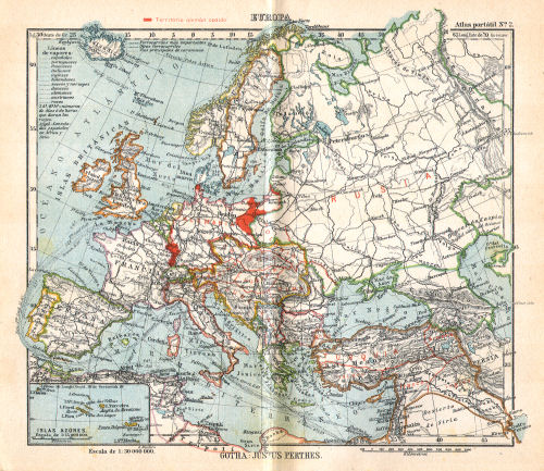 Perthes. Atlas portátil (1921)
2. Europa