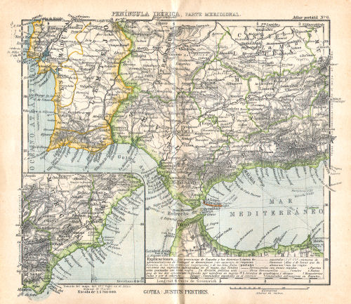 Perthes. Atlas portátil (1921)
6. Península Ibérica, Parte meridional
