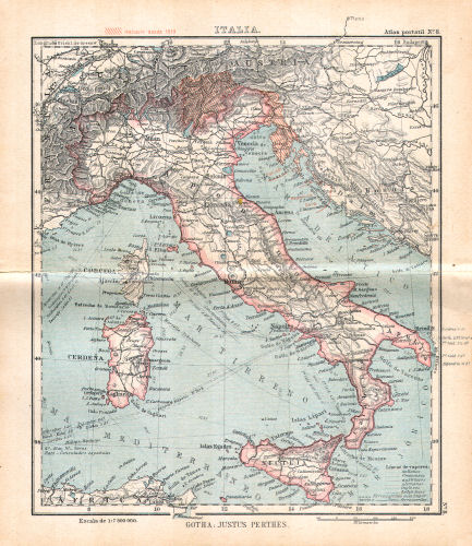 Perthes. Atlas portátil (1921)
8. Italia