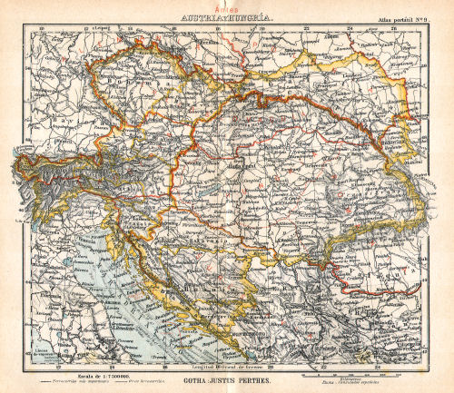 Perthes. Atlas portátil (1921)
9. Ántes Austria-Hungría
