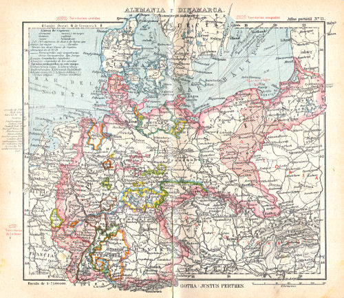 Perthes. Atlas portátil (1921)
11. Alemania y Dinamarca