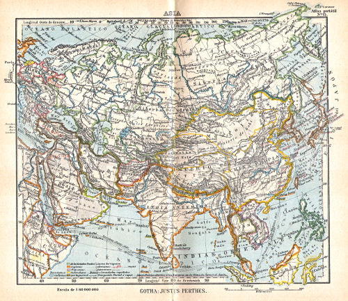 Perthes. Atlas portátil (1921)
15. Asia