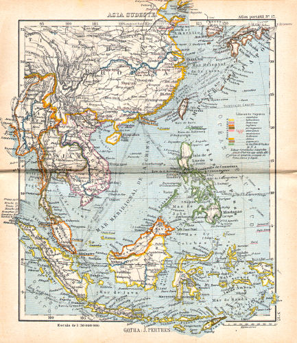 Perthes. Atlas portátil (1921)
17. Asia Sudeste