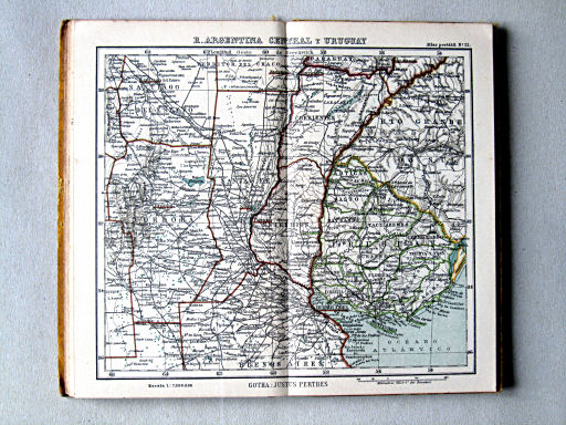 Perthes. Atlas portátil (1925)
22. República Argentina central y Uruguay