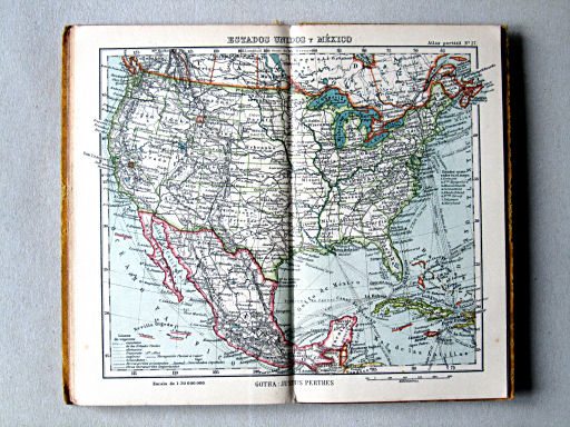 Perthes. Atlas portátil (1925)
27. Estados Unidos y México