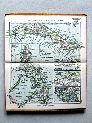 Perthes. Atlas portátil (1925)
28. Cuba, Puerto Rico y Islas Filipinas