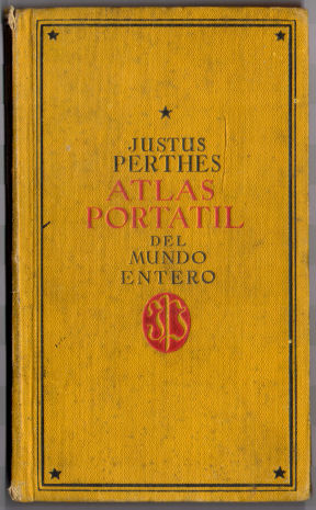 Perthes Atlas portátil del mundo entero (1938)
Voorkant band (Spaanse uitgave) / Front cover (Spanish version)