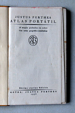 Perthes Atlas portátil del mundo entero (1938)
Titelpagina / Title page