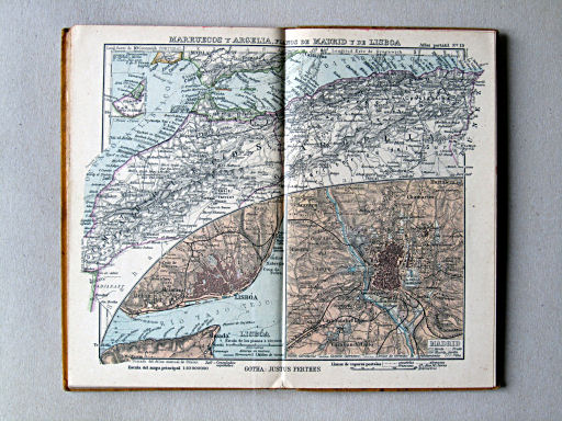 Perthes. Atlas portátil (1938)
19. Marruecos y Argelia, planos de Madrid y de Lisboa