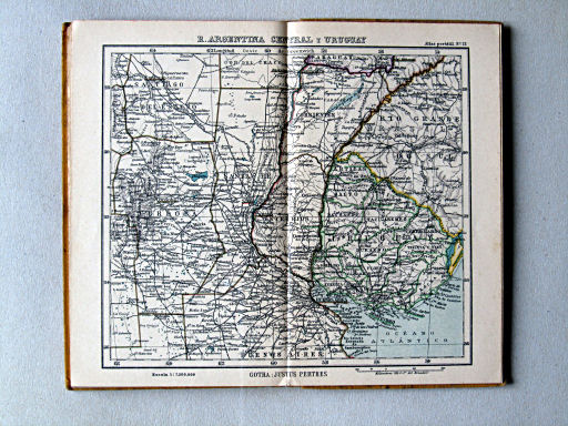 Perthes. Atlas portátil (1938)
22. República Argentina central y Uruguay
