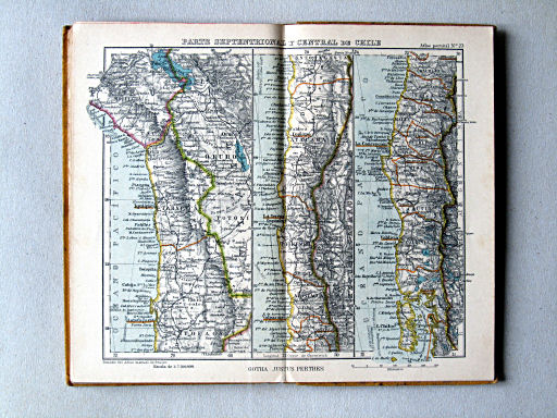 Perthes. Atlas portátil (1938)
23. Parte setentrional y central de Chile