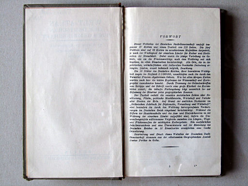 Welt-Atlas der DBG (ca. 1928)
Voorwoord (uitgave met 37 kaarten) / Preface (version with 37 maps)
