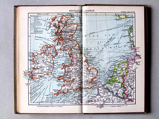 Welt-Atlas der DBG (ca. 1928)
24. Britische Inseln, Niederlande u. Belgien
