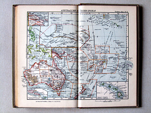 Welt-Atlas der DBG (ca. 1928)
32. Australien und Südsee-Inseln