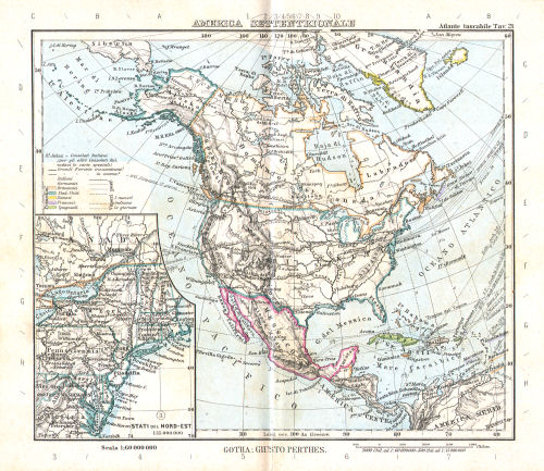 Perthes. Atlante tascabile (1891)
21. America Settentrionale