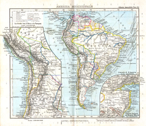 Perthes. Atlante tascabile (1891)
24. America Meridionale