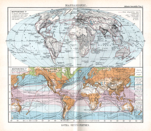 Perthes. Atlante tascabile (1912?)
1. Mappamondi