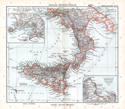 Perthes. Atlante tascabile (1912?)
6. Italia Meridionale