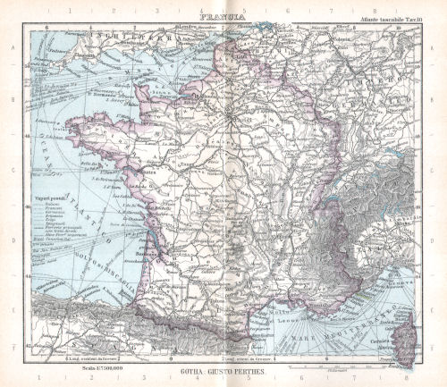 Perthes. Atlante tascabile (1912?)
10. Francia