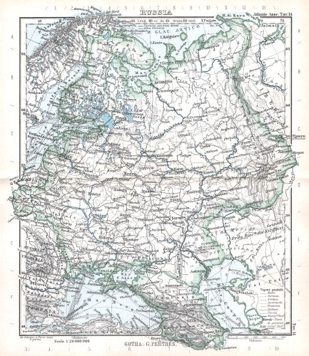 Perthes. Atlante tascabile (1912?)
14. Russia