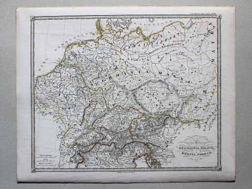 von Spruners Atlas antiquus, 1850
8. Germania magna, Rhaetia, Noricum