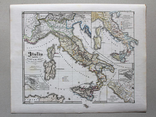 von Spruners Atlas antiquus, 1850
22. Italia initio primi belli Punici (ante Christum CCLXIV)
