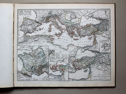 Spruner-Menke, Atlas antiquus, 1865
14. Mare internum cum populis adiacentibus a Pompeii ex Asia reditu usque ad bellum Actiacum
