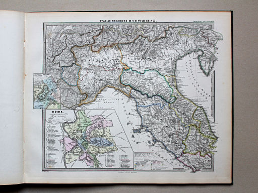Spruner-Menke, Atlas antiquus, 1865
20. Italiae regiones IIII V VI VII VIII VIIII X XI