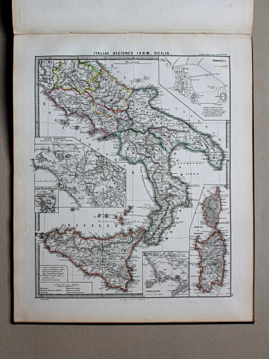 Spruner-Menke, Atlas antiquus, 1865
21. Italiae regiones I II III IIII, Sicilia