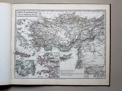 Spruner-Menke, Atlas antiquus, 1865
25. Pontus et Bythinia, Asia, Lycia et Pamphylia, Galatia, Cappadocia, Syria, Creta, Cyprus