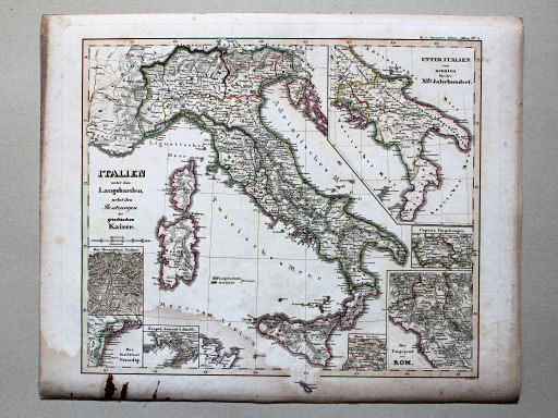 von Spruners Atlas zur Geschichte der Staaten Europas, 1846
4. Italien unter den Langobarden nebst den Besitzungen der griechischen Kaiser