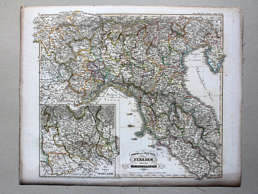 von Spruners Atlas zur Geschichte der Staaten Europas, 1846
6. Ober und Mittel Italien unter den Hohenstaufen