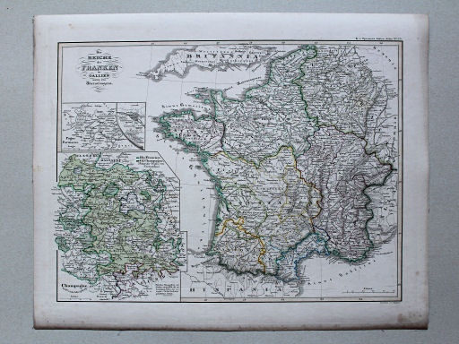 von Spruners Atlas zur Geschichte der Staaten Europas, 1846
23. Die Reiche der Franken in Gallien unter den Merovingern