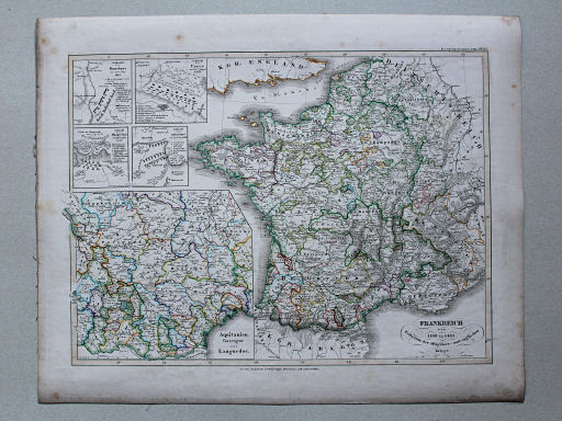 von Spruners Atlas zur Geschichte der Staaten Europas, 1846
25. Frankreich von 1180 bis 1461. Zeitraum der Albigenser- und englischen Kriege