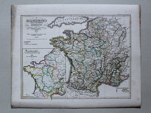 von Spruners Atlas zur Geschichte der Staaten Europas, 1846
29. Frankreich's aeltere kirchliche Eintheilung bis zum Jahre 1322