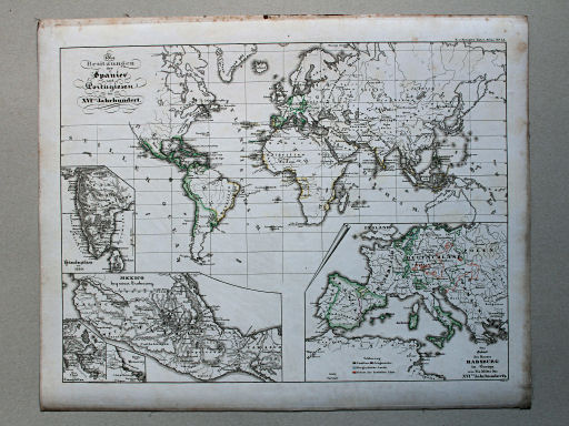 von Spruners Atlas zur Geschichte der Staaten Europas, 1846
41. Die Besitzungen der Spanier und Portugiesen im XVIten Jahrhundert