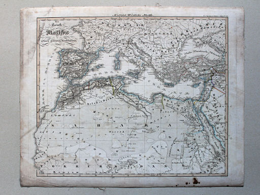 von Spruners Atlas zur Geschichte der Staaten Europas, 1846
42. Reich der Khalifen in seiner grössten Ausdehnung (Kalifat. Westliche Haelfte)