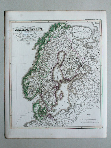 von Spruners Atlas zur Geschichte der Staaten Europas, 1846
50. Scandinavien bis zum Frieden zu Friedrichshamm 1809