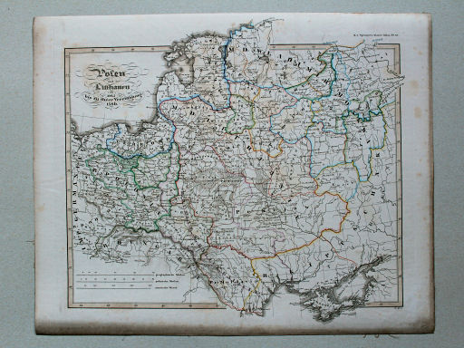 von Spruners Atlas zur Geschichte der Staaten Europas, 1846
53. Polen und Litthauen von 1125 bis zu ihrer Vereinigung 1386